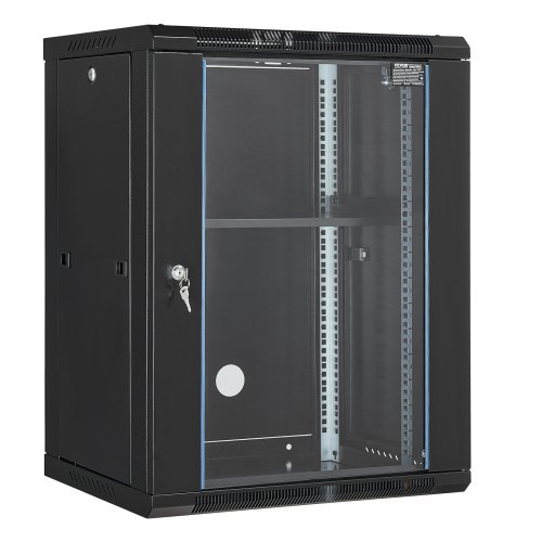 VEVOR 15U netwerkkast serverkast 457,2 mm wandbehuizing serverrack zwart afbeelding