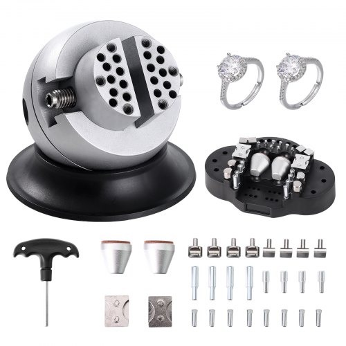 VEVOR Sieraden Ball Vice Graveergereedschap 78 mm Kogeldiameter, Sieraden Ball Vice Graveren 54 mm Maximale opening Professionele Ball Vice Tool Verchroomd afbeelding