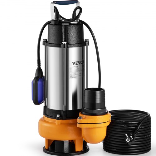 VEVOR Dompelpomp Vuilwater pompen Rioolpomp Vuilwaterpomp 60000L/h incl Vlotterschakelaar 2200W afbeelding