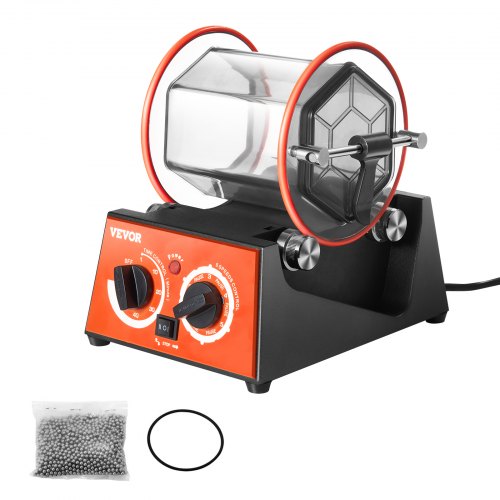 VEVOR Polijsttrommel Sieraden Polijstmachine 3 kg, Roterende Trommel Oppervlakte Polijstmachine 60 W, Sieraden Polijst Roterende Trommel Verstelbare T