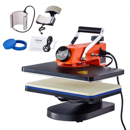 VEVOR hittepersmachine 12x15 inch 5in1 sublimatietransfer T-shirt afbeelding
