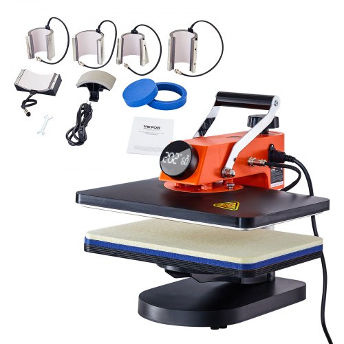 VEVOR hittepersmachine 12x15 inch 8in1 sublimatietransfer T-shirt afbeelding
