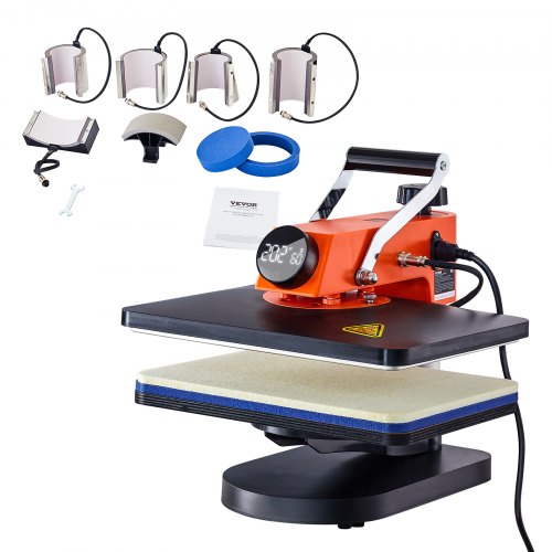 VEVOR hittepersmachine 12x15 inch 8in1 sublimatietransfer T-shirt afbeelding
