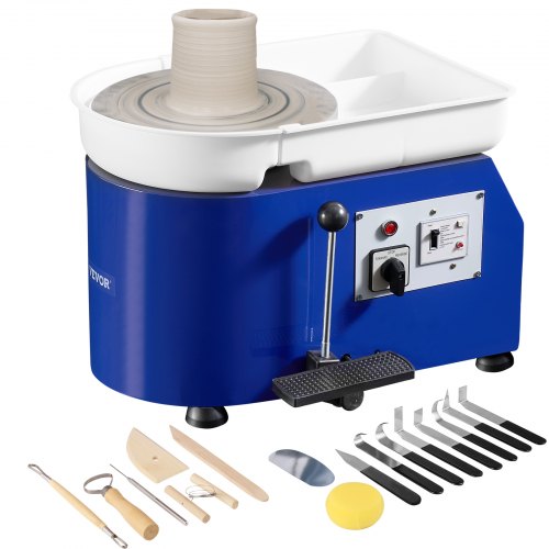 VEVOR Aardewerk Wiel pottenbakkersschijf keramische wielmachine 350 W elektrische pottenbakkersschijfmachine 28 cm 300 tpm pottenbakkersschijfmachine afbeelding