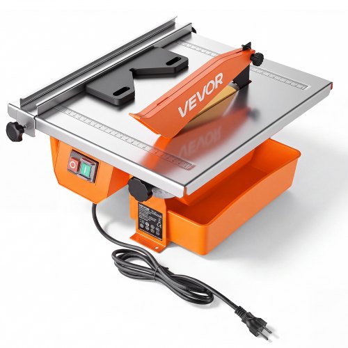 VEVOR Tegelsnijder met 180 mm diamantblad, 600 W, voor het snijden van tegels en natuursteen, instelbare verstekhoek van 0-45°, 3000 tpm, afneembaar w