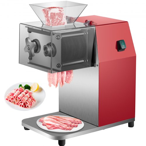 VEVOR Snijmachine Vlees Commerciële Vleessnijder 850W Commerciële Vleessnijmachine 360x220x460mm Roestvrijstalen Elektrische Vleessnijder afbeelding