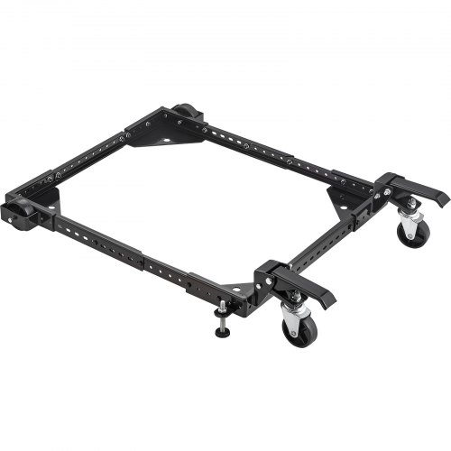 VEVOR basisframe 226,8kg voetstuk Q235 Verstelbare wasmachinebasis met 2 richtingswielen + 2 zwenkwielen Verstelbare afmeting 304x304mm tot 914x914mm wasmachines koelkasten computerservers afbeelding