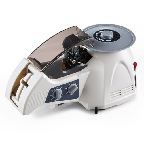 VEVOR automatische tapedispenser met instelbare snijlengte van 10-60 mm, elektrische tapesnijder voor afplaktape, mylartape, hittebestendige tape, tapebreedte van 5-25 mm, verpakking en opslag