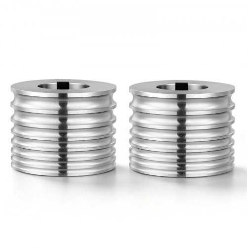 VEVOR Vervangende rolaccessoires voor walserij: 2 ronde rollen met 7 groefmaten, accessoires voor doe-het-zelf sieradengereedschap, hoogwaardig gelegeerd staal, voor het persen van kneedbare metalen zoals goud, zilver en messing.