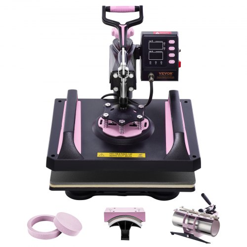 VEVOR Warmtepers Transferpers 29x38cm 5 in 1 Tumbler Press T-shirts Roze afbeelding