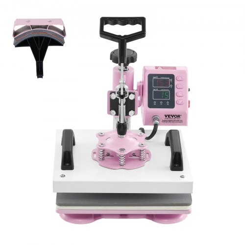 VEVOR Heat Press 2-in-1 Hoedenpers Heat Press T-shirts Roze Heat Press afbeelding