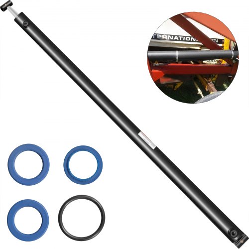 VEVOR hydraulische cilinder, 2" boring, 36" slag, hydraulische ramcilinder, 3000 PSI, hydraulische cilinder, gelast, dubbelwerkende dwarsbuis, SAE6 poort, hydraulische hefcilinder (2e afbeelding