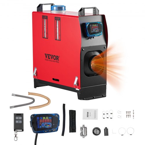 VEVOR Diesel Luchtverwarmer Parkeerverwarming 8kW 12-24V Luchtverwarmer LCD Schakelaar afbeelding