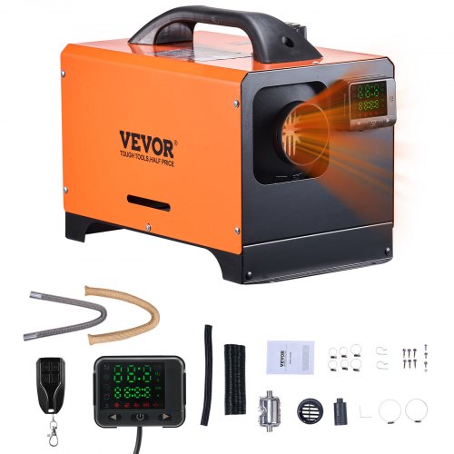 VEVOR Diesel Luchtverwarmer Parkeerverwarming 8kW 12-24V Luchtverwarmer Digitaal Display afbeelding