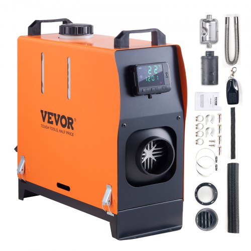 VEVOR Luchtverwarmers Air Diesel Standkachel 12V 5KW Air Diesel Diesel Standkachel Luchtverwarmer 0.12-0.52 l/uur Dieselverwarmer met LCD-scherm afbeelding