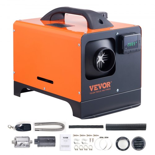 VEVOR Air Diesel Luchtverwarmers12V 8KW Luchtverwarmer Air Diesel Diesel Standkachel Luchtverwarmer 0.16-0.62 l/uur Dieselkachel met LCD-display&10 m afbeelding