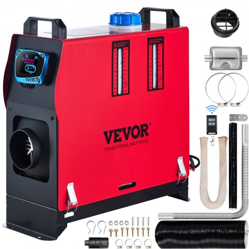 VEVOR Luchtverwarmers Heater Diesel Luchtverwarmer 12V 8KW Lcd Blauwe Schakelaar & 1 Luchtuitlaat afbeelding