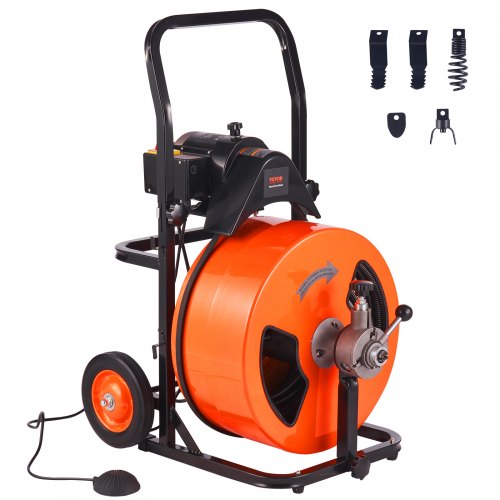 VEVOR pijpreinigingsmachine pijpreinigingsapparaat 30mx1,9cm automatische toevoer afbeelding