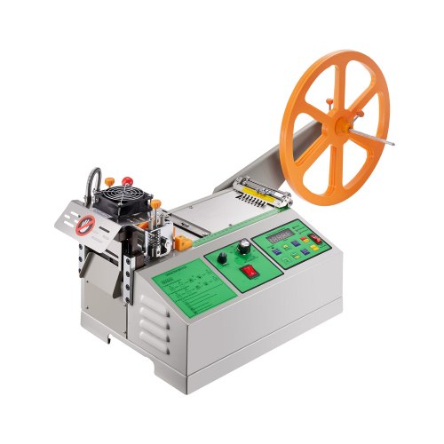 VEVOR Automatische band snijmachine, warme en koude tape snijder met regelbare temperatuur en LCD-scherm, rits tape snijder voor nylon banden, elastie