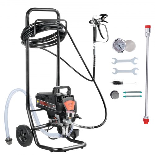 VEVOR Airless verfspuit, 950 W, 3000 psi, hoog rendement elektrisch spuitapparaat, verfspuiten Spuitverfmachine Hogedruk airless verfspuitsysteem met 15 m hogedrukslanglengte afbeelding