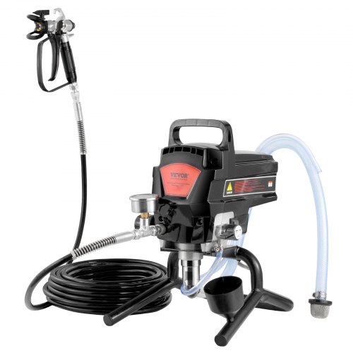 VEVOR draagbaar airless verfspuit, 950 W, 3000 psi, hoog rendement elektrisch spuitapparaat, verfspuiten Spuitverfmachine Hogedruk airless verfspuitsysteem met 15 m slanglengte afbeelding