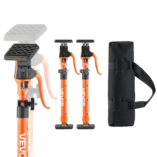 VEVOR Eenhandige Steunkrik, 2-pack, Plafondsteunkrik 48-75cm, Telescopische Stalen Steunkrik, Montagesteun tot 100kg draagvermogen voor het installeren van kasten, het tillen van gipsplaten, vrachtpalen