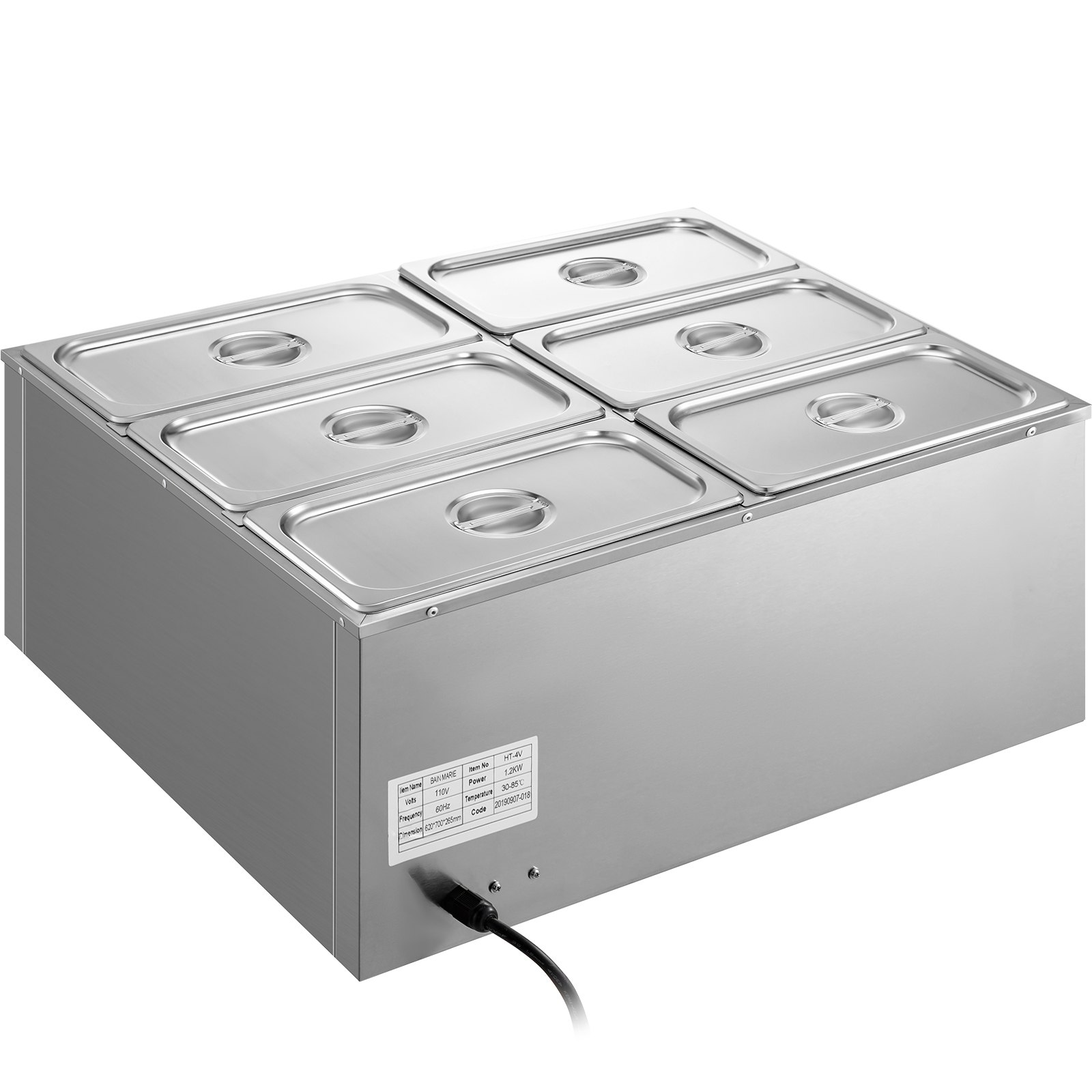 TAIMIKO 1500W Bain Marie électrique en Acier Inoxydable Cuiseur pour