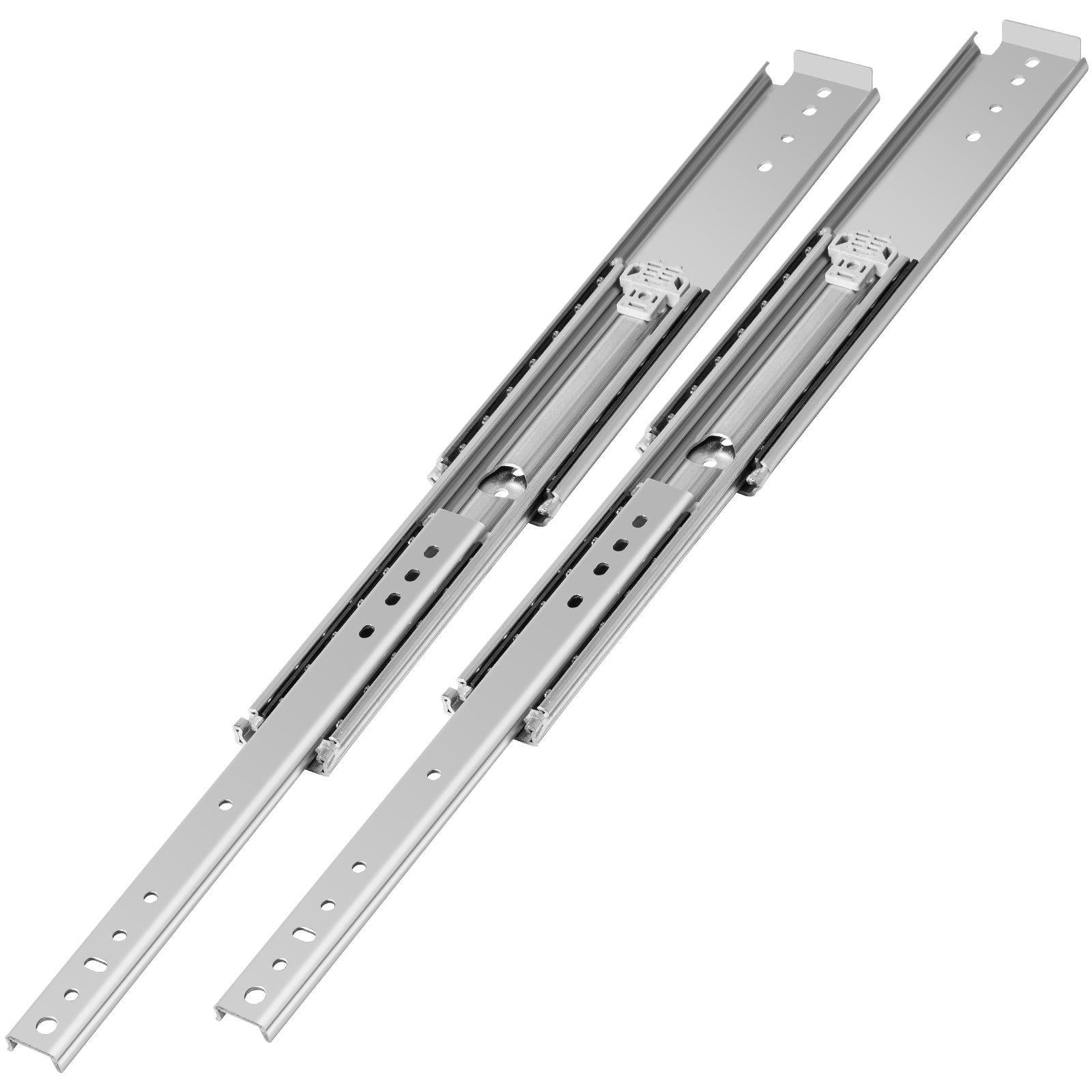 22 inch softclose ladegeleiders, 6 paar kogellagers, volledige verlengkast, ladegeleiders 3-voudig, zijmontage, capaciteit van 100 pond, zware ladegeleider, 56 cm, zwart