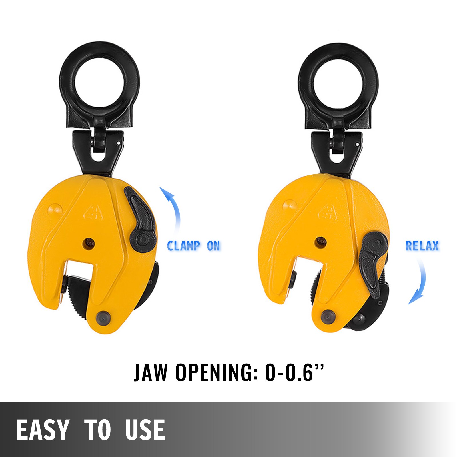LENDISIY Verzettingstang, stoeprandtang, verticale hefklemmen voor het optillen en transporteren, hijstang, stoeprand, steendrager, heffer, steendrager, verstelbare opening 8-30 cm, max. lading 280 kg