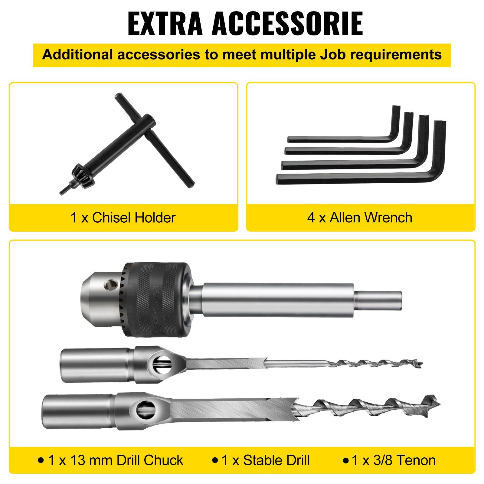 Holle Mortiser MS3816R Guts Mortiser voor Houtbewerking VEVOR NL