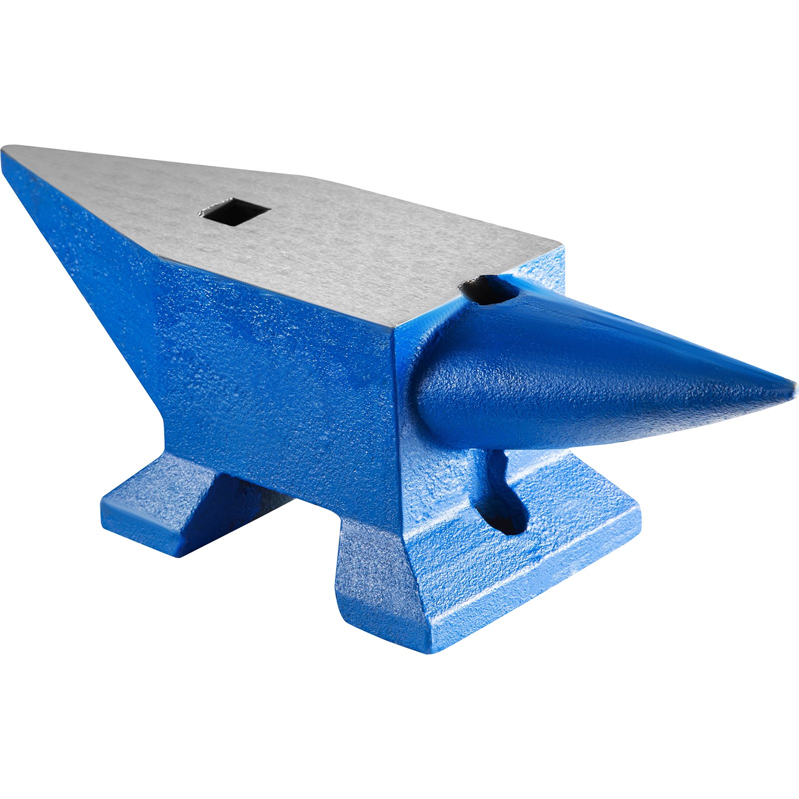 VEVOR Gegoten stalen aambeeld, 22 lbs (10 kg) eenhoorn aambeeld met groot aanrecht en stabiele basis, hoge hardheid robuuste ronde hoorn aambeeld smid, voor buigen, vormen