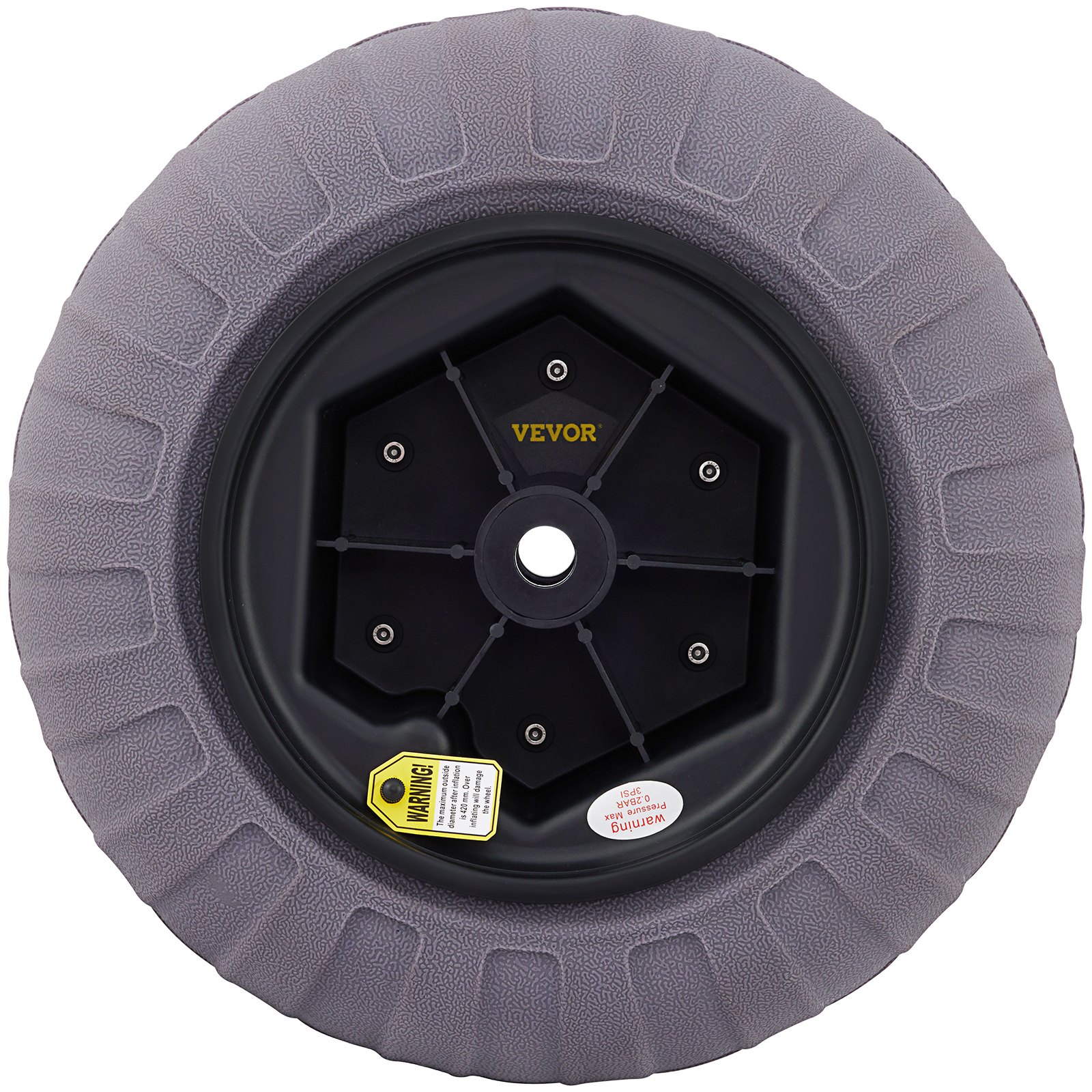 Opblaasbaar wiel 15 inch 385 x 95 as 20 mm