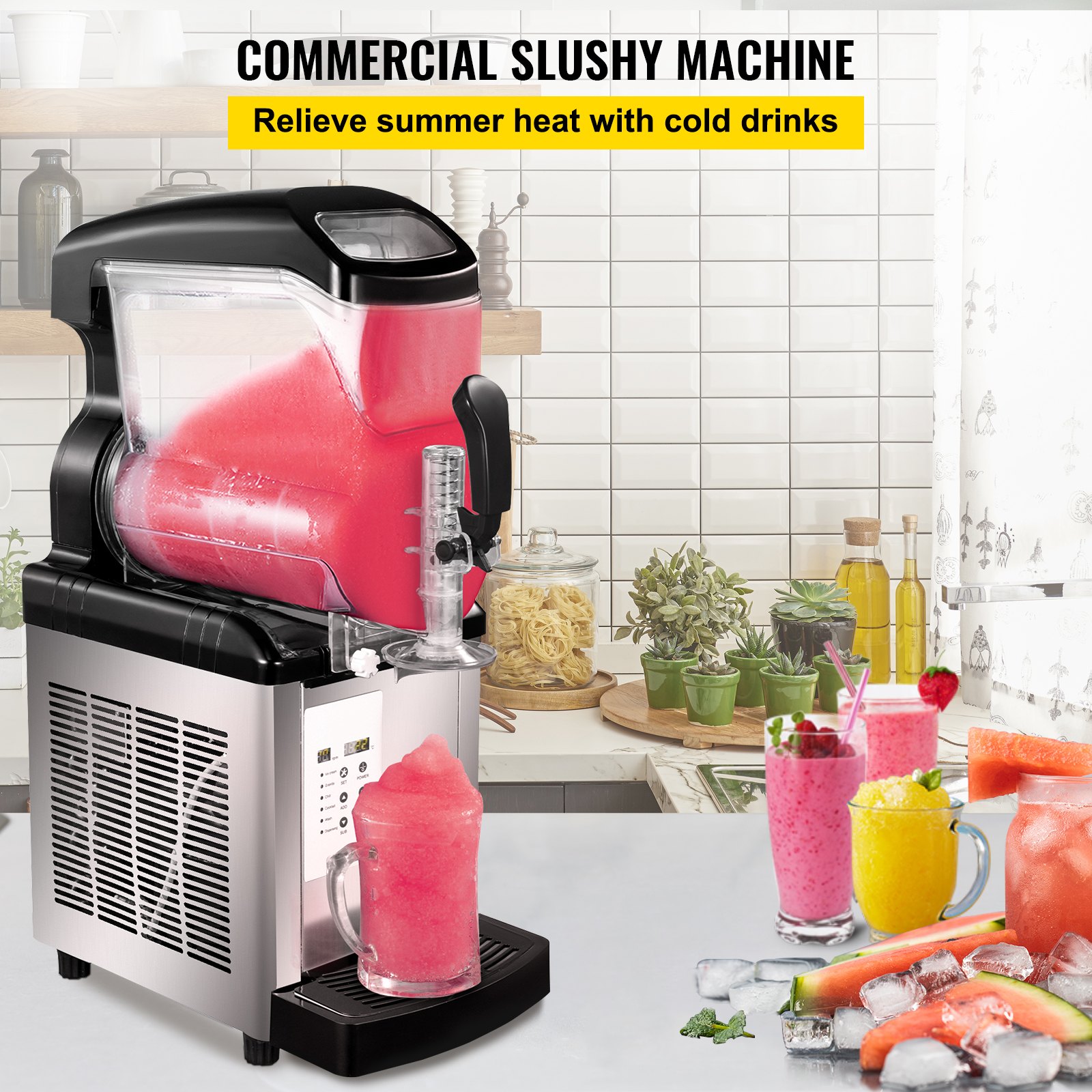 VEVOR Frozen Drink Machine 650W Commerciële Slush Machine 6L Margarita Machine Gemaakt van