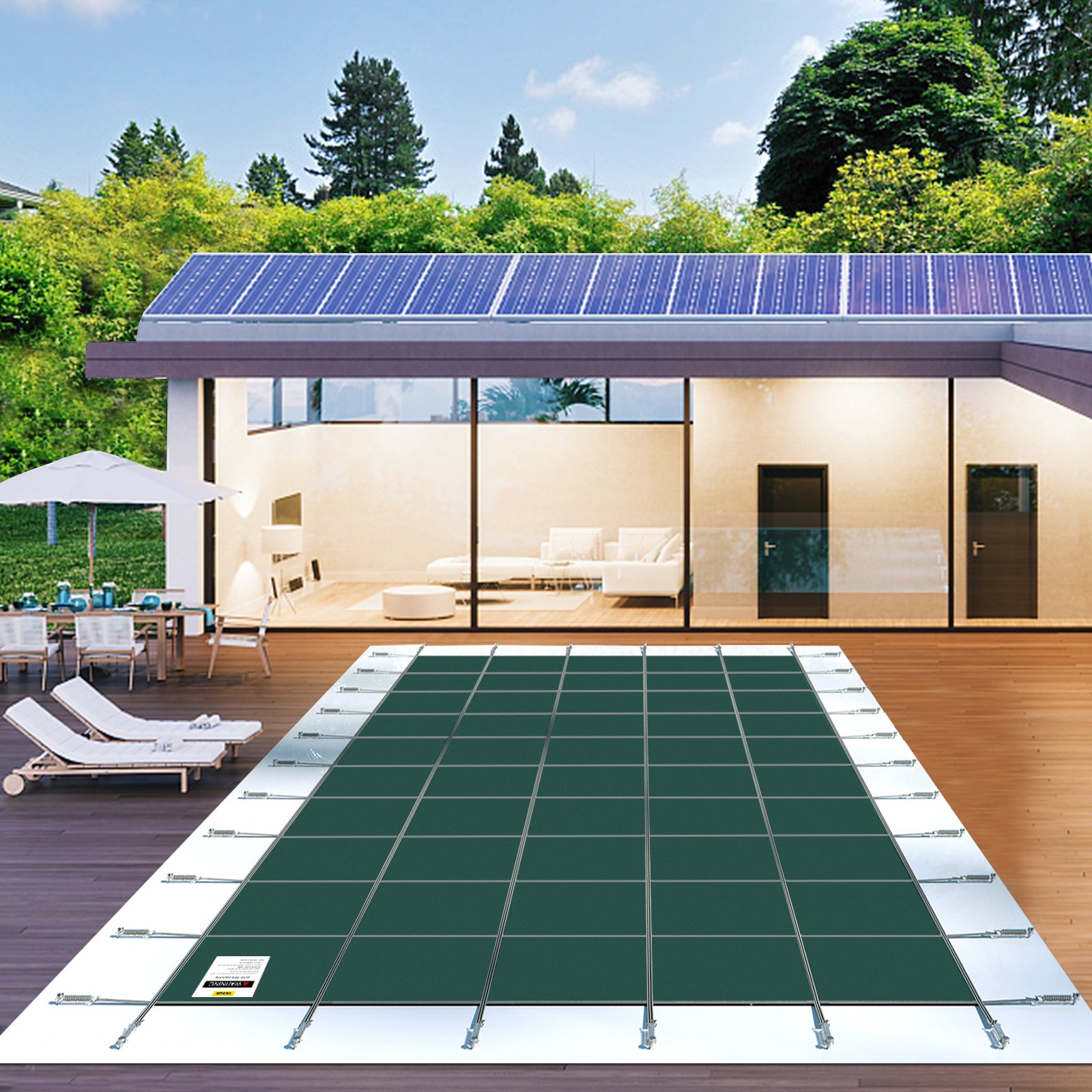 Couverture de piscine Bleu 975 x 488 cm PE | Leroy Merlin