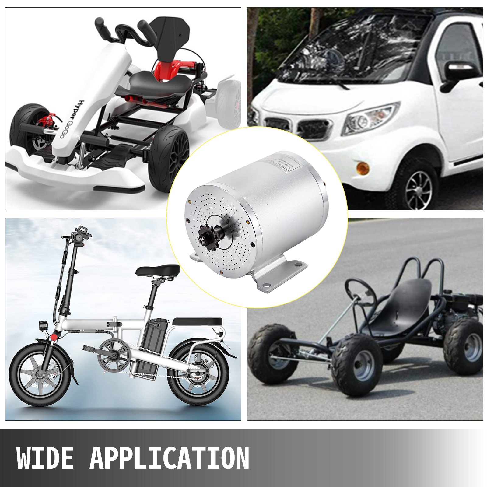 DIY 1000W motorset, metalen 48V 1000W elektrische