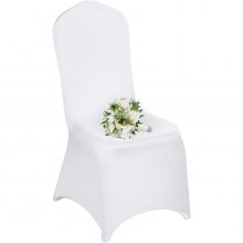 100 szt. Spandex Stretch pokrowce na krzesła białe do dekoracji bankietów weselnych