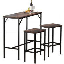 Stół wysoki VEVOR + 2 stołki zestaw stołów barowych stół bistro stół kuchenny stół licznikowy