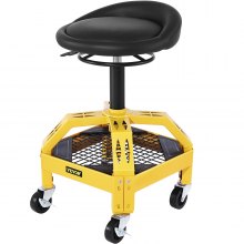 VEVOR Stołek warsztatowy 136 kg Warsztatowy fotel na kółkach Regulowany stołek montażowy Żółty