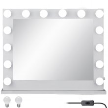 33X26.8 "Hollywood Lustro do makijażu Lusterko toaletowe Ściemniane LED Białe