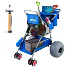 Składany wózek plażowy VEVOR, wózek ręczny, wózek na sprzęt, koła balonowe, wycieczka, kemping