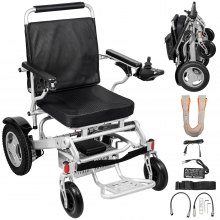 Elektryczny wózek inwalidzki po schodach, elektryczny składany wózek inwalidzki, srebrzysty
