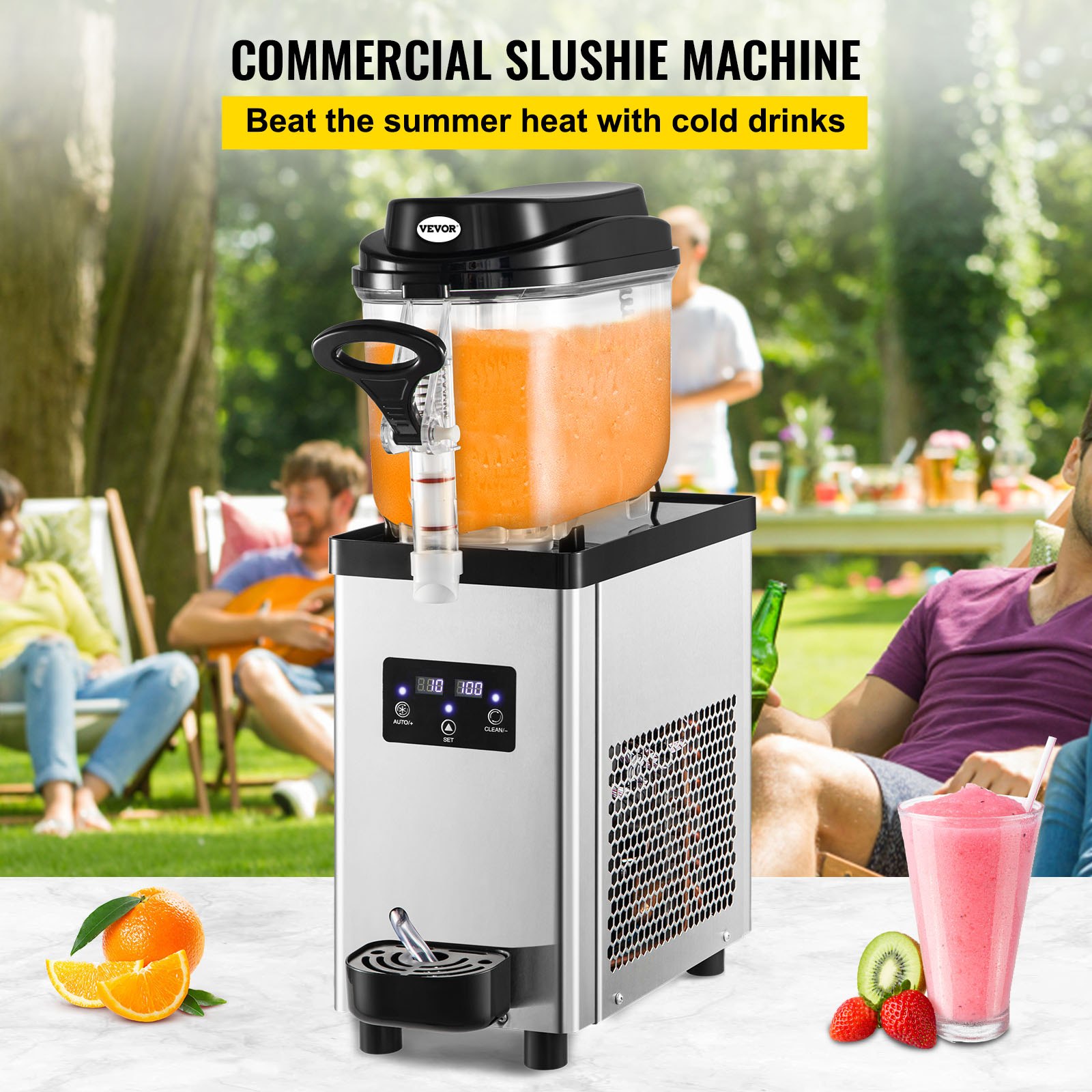 VEVOR Commercial Slush Ice Machine Maszyna do lodów ze stali
