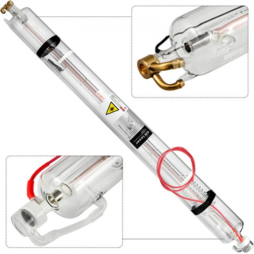 

VEVOR Лазерная трубка CO2 трубки лазера 80 Вт 1230 мм для лазерной гравировки и резки машины