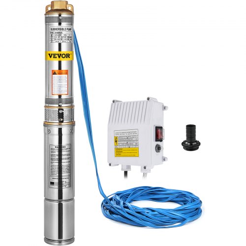 4" 370w 34m 5.6m³/h Stainless Steel Submersible Deep Well Electric Water Pump