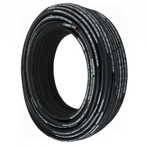 VEVOR Hydraulic Hose 1/2" x 50FT Hydraulic Oil Hoses 5000 PSI Rubber Steel Wire 