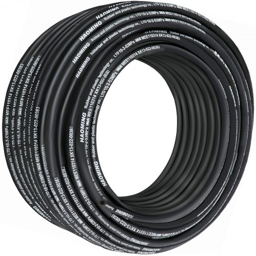 

VEVOR Hydraulic Hose 328 Feet Rubber Hydraulic Hoses with 2 High-Tensile Steel Wire Braid, Inner Diameter 3/8 Inch, 5000 PSI Max, Bulk Hydraulic Hose -40 °F to 250 °F, Hydraulic Oil Flexible Hose