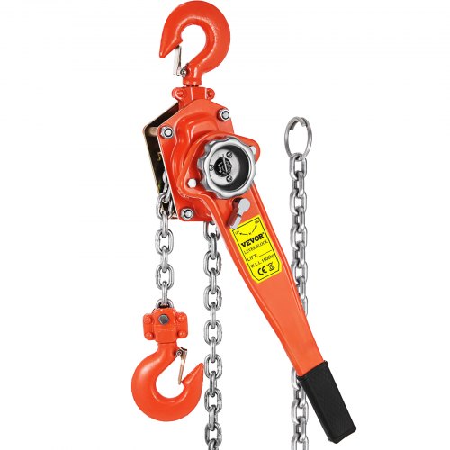 Lever Block Ratchet Chain Hoist Load Brake 1.5ton 10ft. Lever Chain Safe