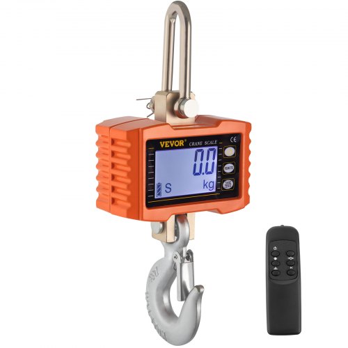 LCD Display with Backlight DCS-CD 2000lb / 1000 kg DB USA Digital Crane Scale Precision Compact Hanging Scale 