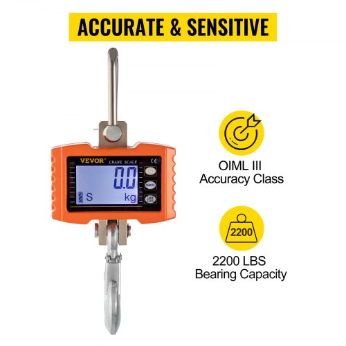Crane Scale Hanging Crane Scale Large LED Display Zeroing Overload Protection,for Industrial,Home