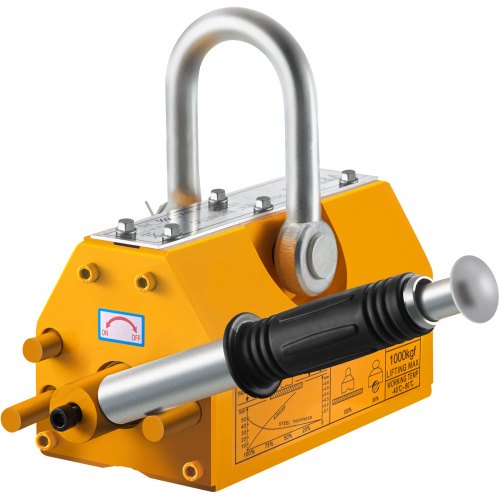 and Cylinders Blocks 1000KG Hoist Magnet 2200LBS Capability Upgraded Lifting Magnet Neodymium Iron Permanent Magnet Crane Heavy Duty for Lifting Steel Sheets Plates VEVOR Magnetic Lifter